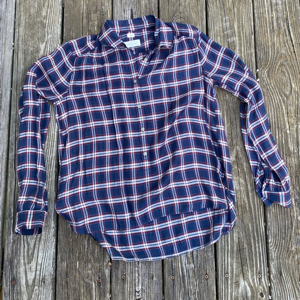 Blue Plaid Blouse